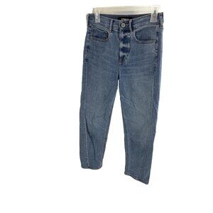 Express Womens Size 2 Mom Jeans Super High Rise Blue Denim Casual Pants